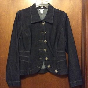 Beautiful denim jacket with rhinestone buttons